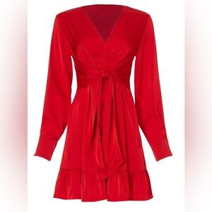 Marissa Webb Satin Tie Front Dress